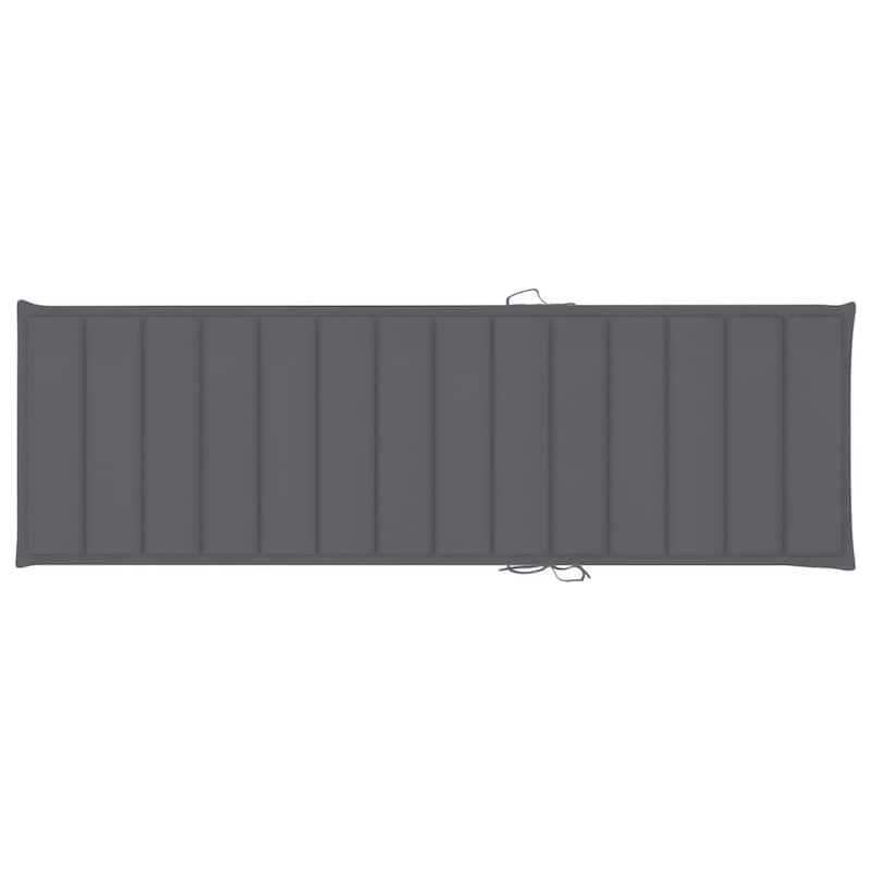 vidaXL Patio Sun Lounger with Cushion Solid Acacia Wood - 78.7" x 26.8" x 11.8"