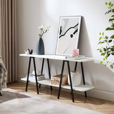 Manhattan Comfort Modern Celine 47.24" Sideboard with 2 Shelves in Black
