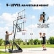 preview thumbnail 3 of 7, Soozier Basketball Hoop Outdoor Portable, 8-10ft Adjustable Basketball Goal