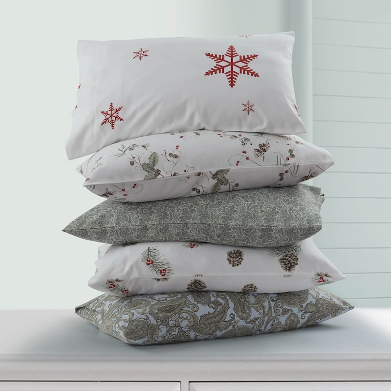Portuguese Printed Cotton Flannel Extra Deep Pocket Sheet Set