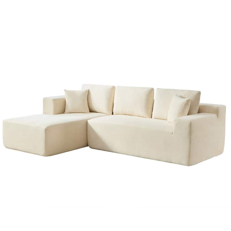 106.50" Relaxation Multifunctional Modular Reversible Sectional Sofa with Pillows