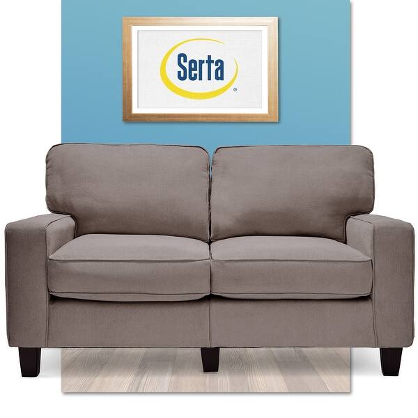 Shop Serta Rta Palisades Collection 61 Loveseat In Kingston Gray Overstock 9963832