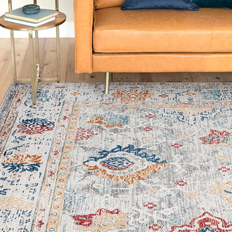 Esplanade French Country Floral Indoor Area Rug - 5'3'' x 7'7'' - Cream/Gray