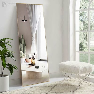 chic Accent Metal Frame Full-Length Wall-Mounted Hanging Mirror