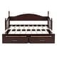 preview thumbnail 5 of 25, Wooden Twin Size Daybed with Twin Size Trundle, Extendable Daybed with Two Storage Drawers, Espresso