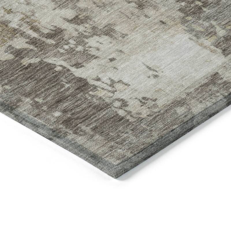 Machine Washable Indoor/Outdoor Contemporary Blend Chantille Rug