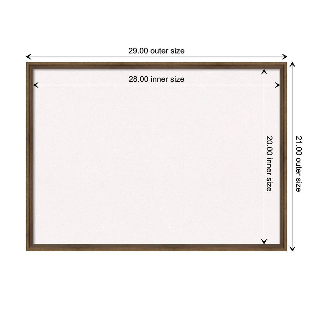 Lucie Wood Framed White Corkboard Bulletin Board