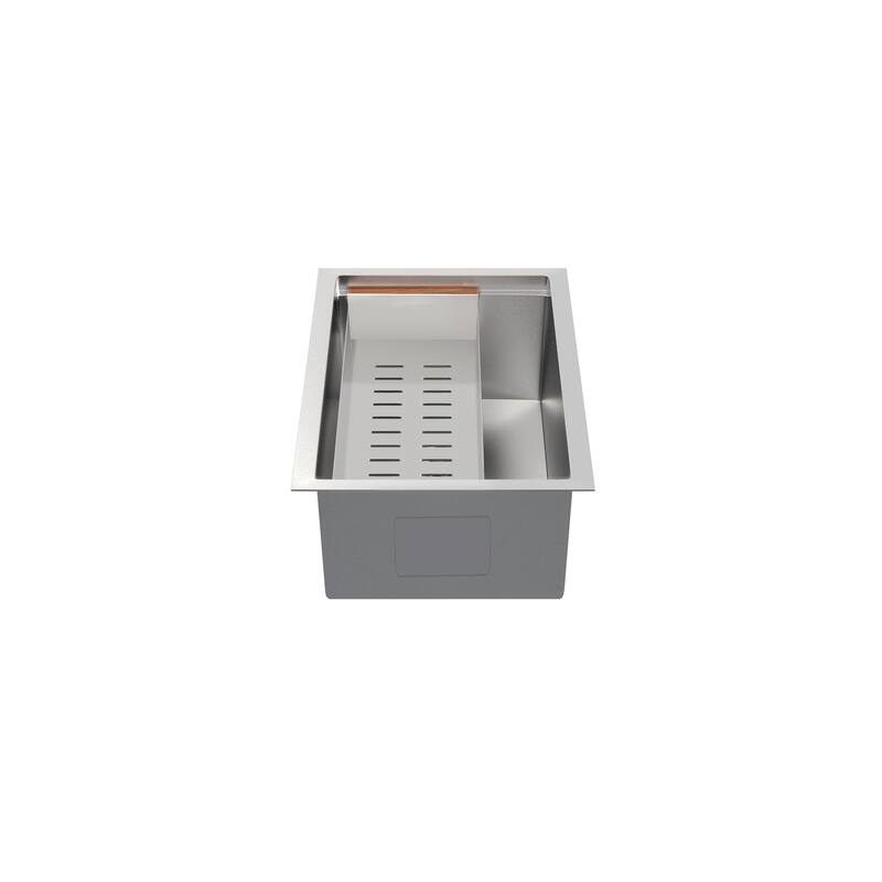 Rivage 15 x 19 Single Basin Undermount Kitchen Workstation Sink - 15 x 19