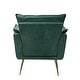preview thumbnail 48 of 89, HULALA HOME 1ida Modern Velvet Tufted Accent Armchair with Gold Metal Legs