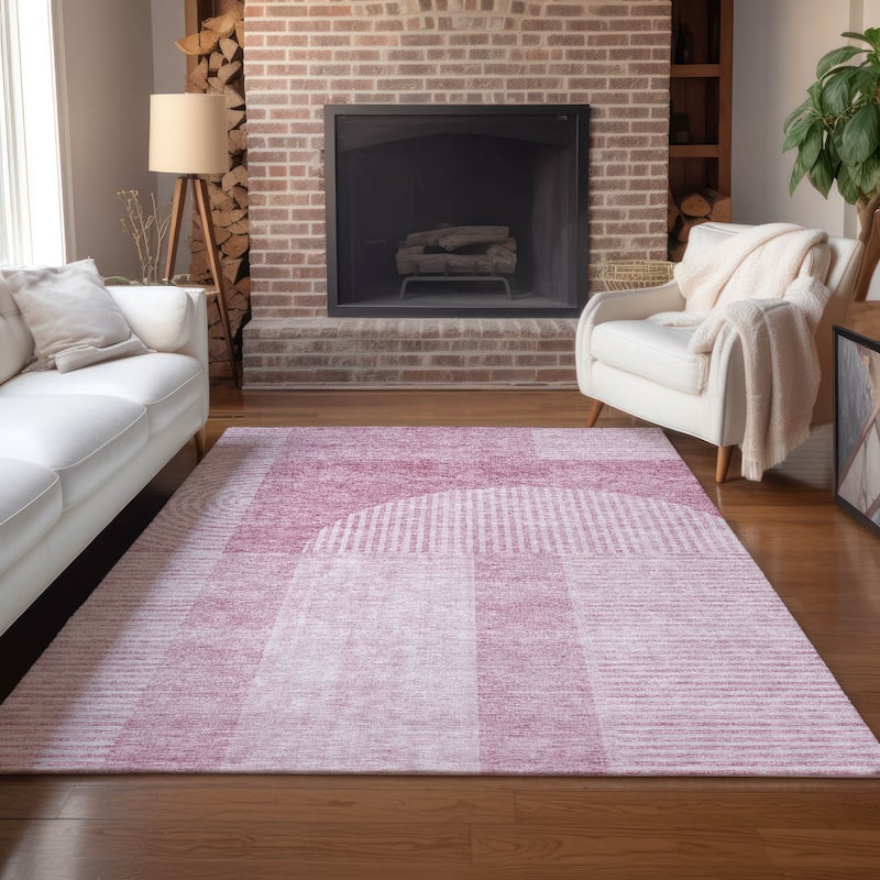 Machine Washable Indoor/ Outdoor Chantille Modern Deco Rug