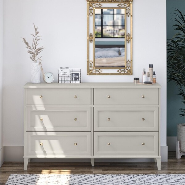 Ameriwood Home Monticello Wide 6 Drawer Dresser - Bed Bath