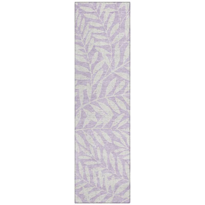 Machine Washable Indoor/ Outdoor Chantille Palm Rug