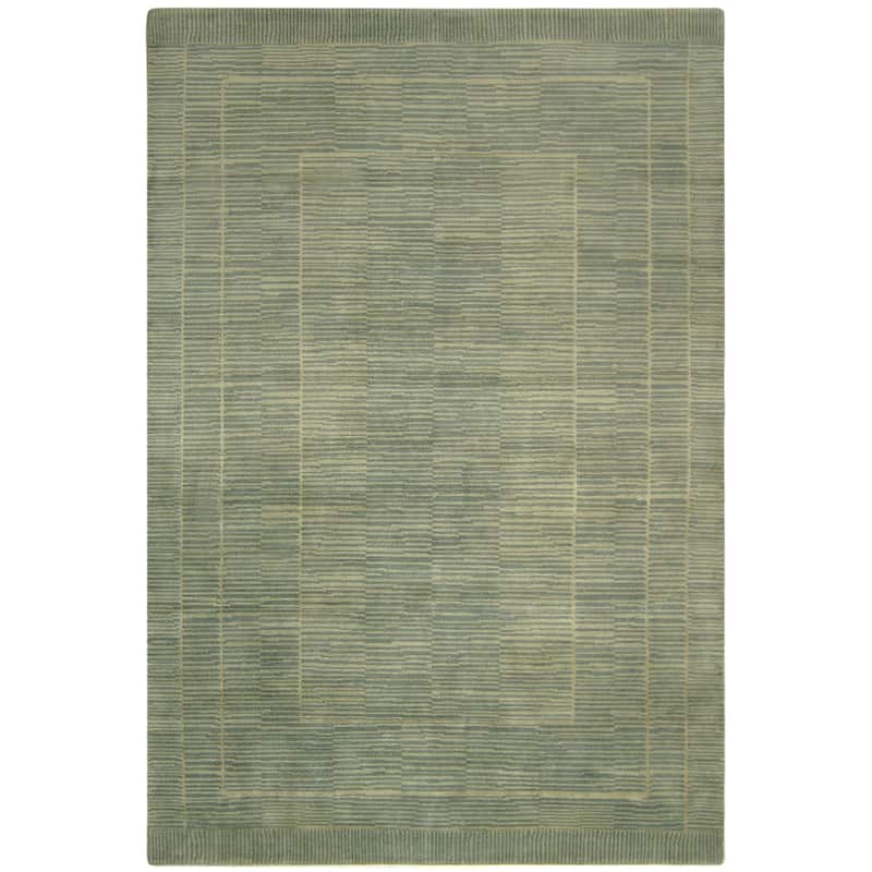 SAFAVIEH Couture Hand-knotted Dubravka Wool/ Silk Rug - 6' x 9' - Green