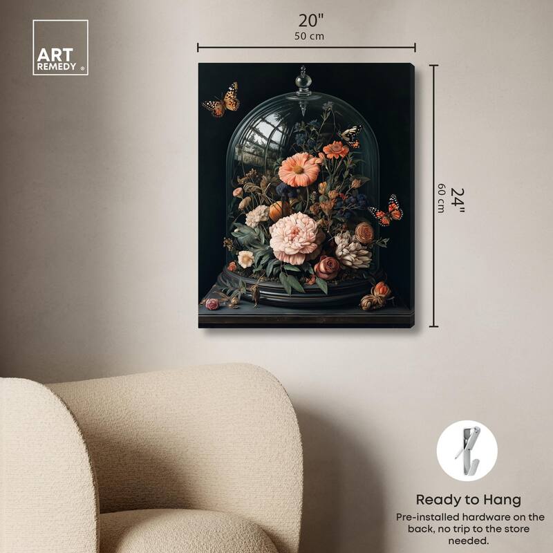 Bell Jar Garden I Canvas by Art Remedy, Gallery Wrapped