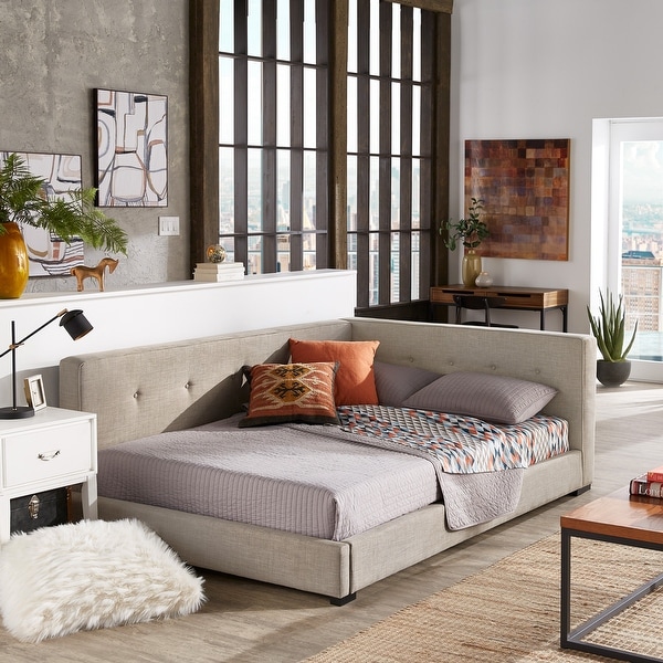 Basingstoke Grey Full Size Lounger by iNSPIRE Q Modern. Opens flyout.