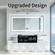 preview thumbnail 11 of 12, XXL Digital Displays Mirror with Bluetooth and Lights LED Makeup Mirror Dimmable 3 Modes - 47.24x23.62''
