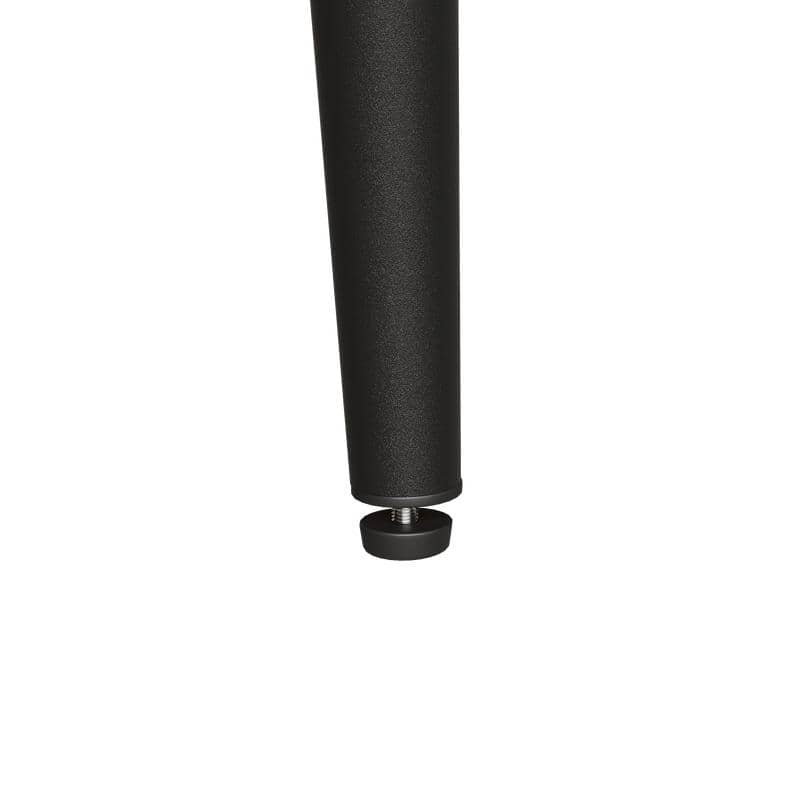 Modern Minimalist Dining Table with Black Metal Legs - Seats 6