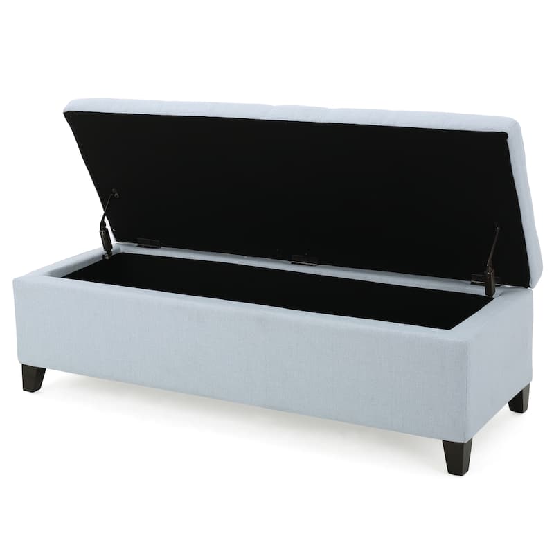 50.75" Storage Ottoman Bench, Tufted Ottoman with Storage for Living Room, Large End of Bed Ottomans, Modern Entryway Benchs