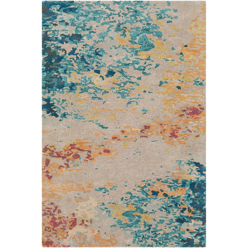 Ele Handmade Modern Abstract Wool & Viscose Area Rug
