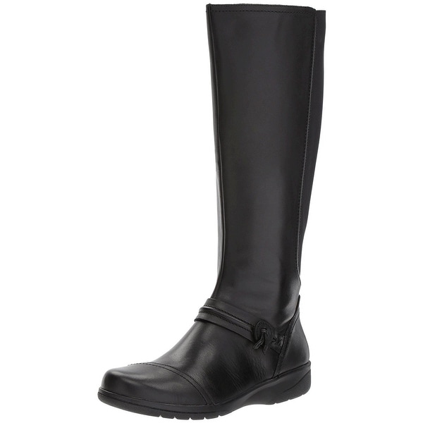 clarks black boots womens