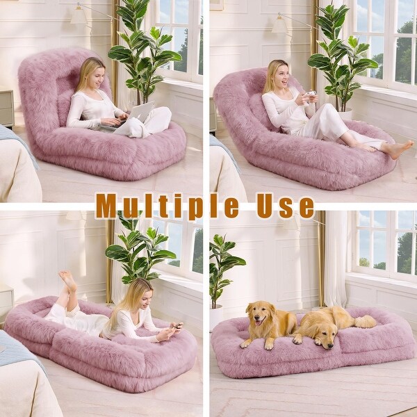 Adjustable Position Lazy Sofa Couch, Human Dog Bed - On Sale - Bed