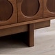 preview thumbnail 10 of 9, 78.74 Mid-Century Brown Solid Wood TV Cabinet, Modern Media Console for Livingroom, Pre-Assembled
