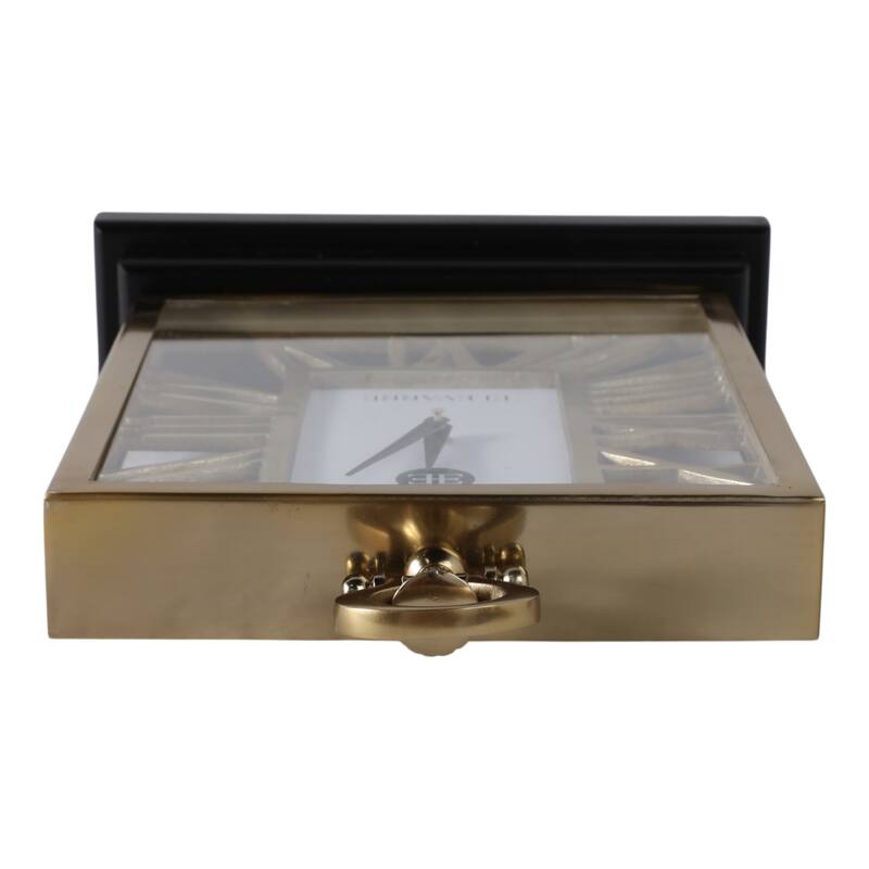 Decorative Aluminum Desk Clock with Glass Face - 9" - 17.0"