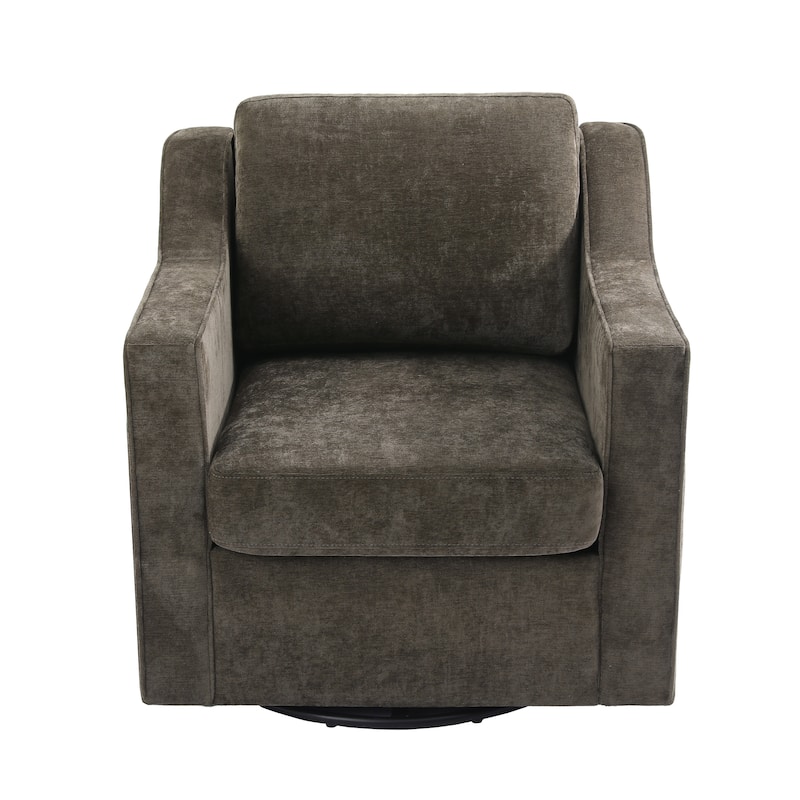 30" W Modern Accent Swivel Chair Comfy Upholstered Armchair Set of 2