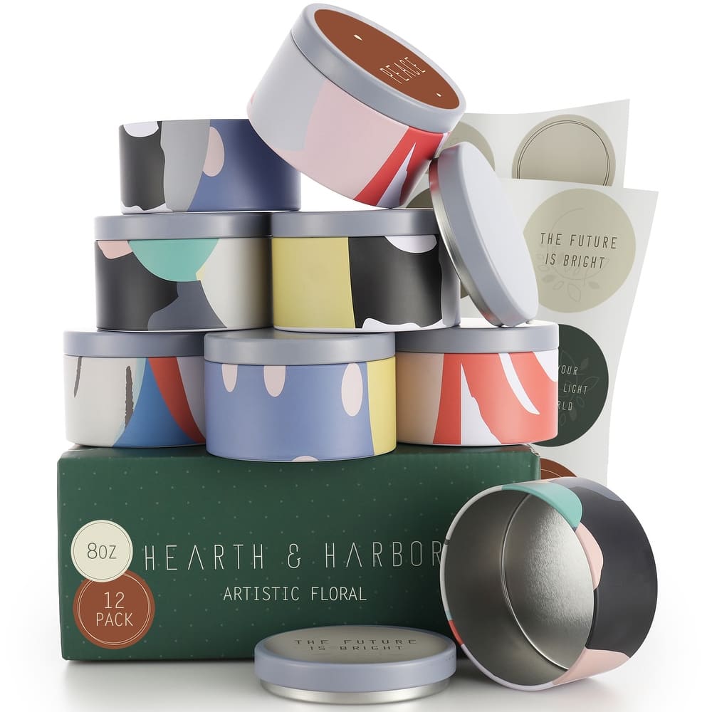 Empyrean Candle Tins - Candle Jars for Making Candles - DIY Candle Containers with Lids