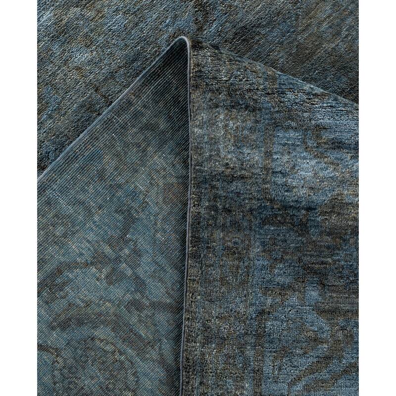 Overdyed One-of-a-Kind Hand-Knotted Area Rug - Gray - 8' 3" x 10' 1"