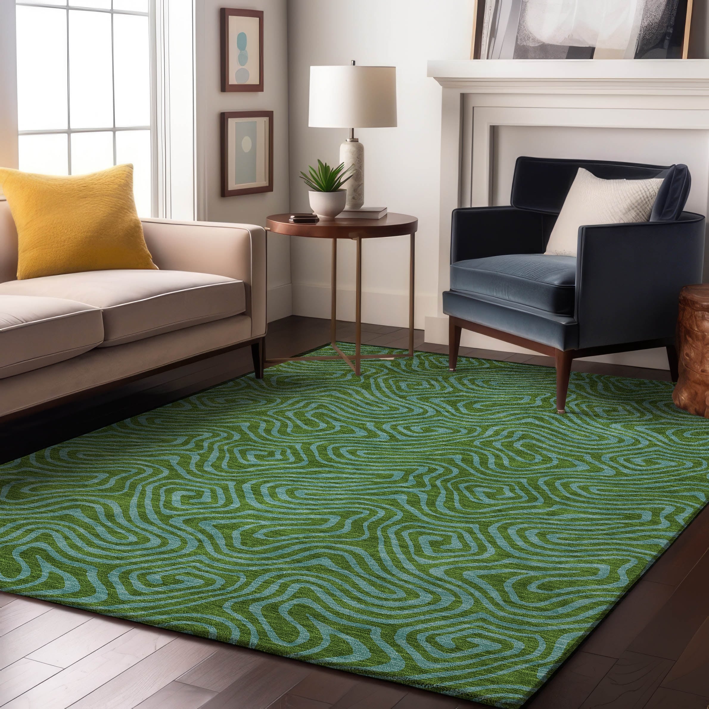 Premium Washable Super Soft Modern Maze Mayfield Rug