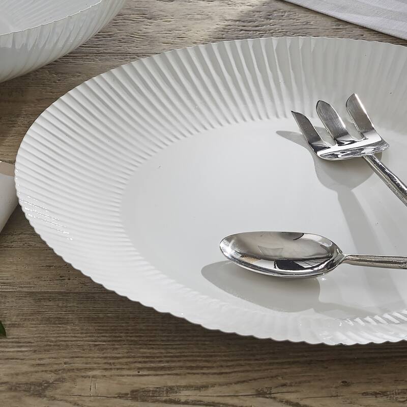Split P White Corrugated Platter 16" - 16 x 16 x 0.75