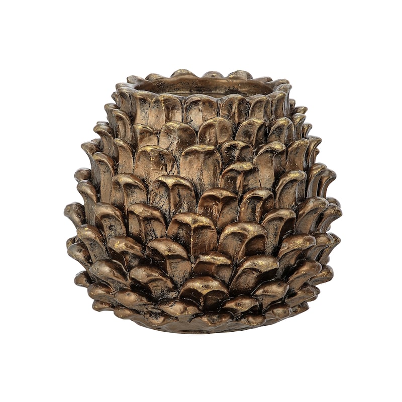 5" Resin Pinecone Candle Holder