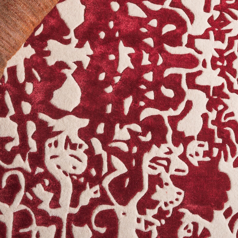 SAFAVIEH Handmade Fifth Roselette Avenue Modern Abstract Wool Rug