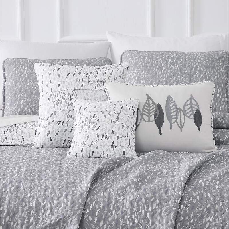 Botanical Leaves 6 piece Quilt Bedding Set