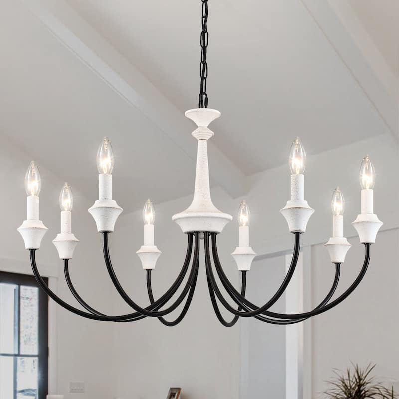 8-Light 28.34 in. Traditional Chandelier for Kitchen Living Room
