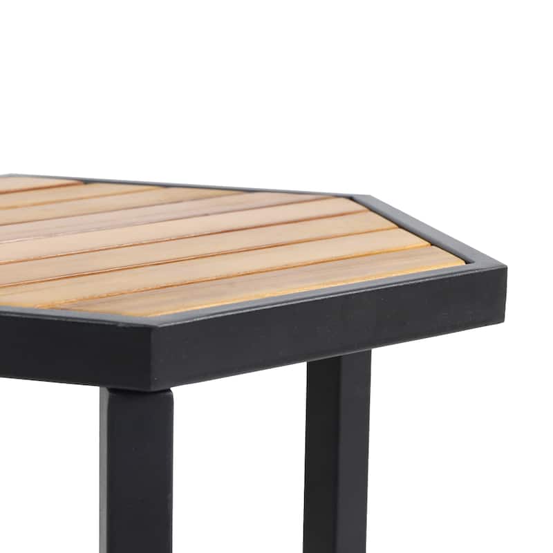 Nahanni Outdoor Acacia Wood Side Table by Christopher Knight Home