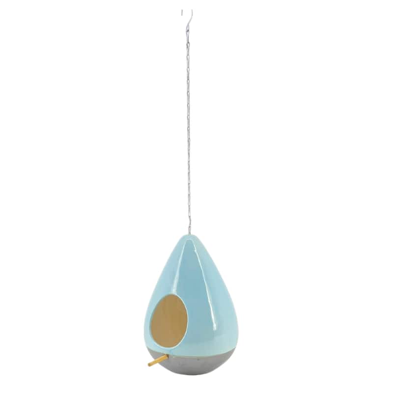 Ceramic 10-Inch Teardrop Birdhouse