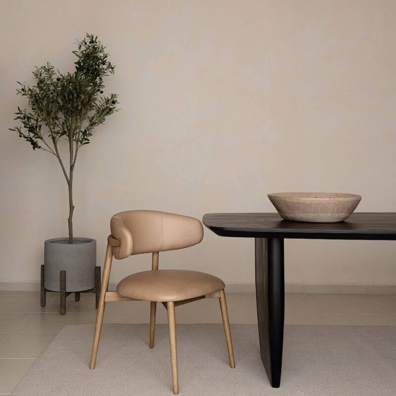 Mulber 19" Round Standing Pot, Natural Stone