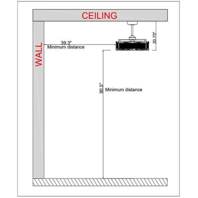 Laxsi 24 Inch Industrial Ceiling Fandelier with Remote