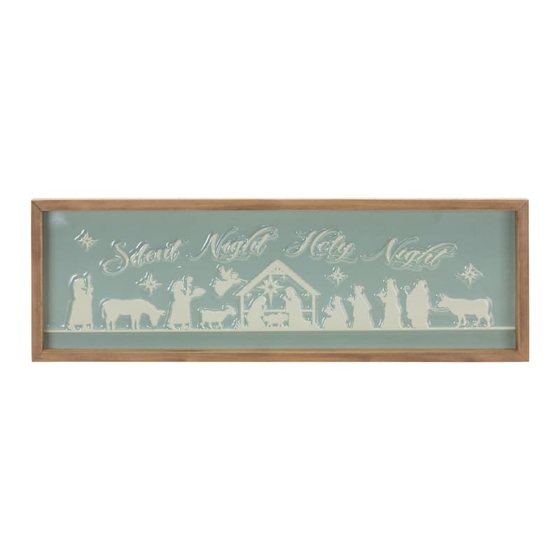 Framed Silent Night Sign 20"L