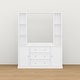 preview thumbnail 16 of 14, Modern White Storage Cabinet with Adjustable Shelves and Drawers, Diaper Changing Table, Bookshelf, and Entryway Organizer