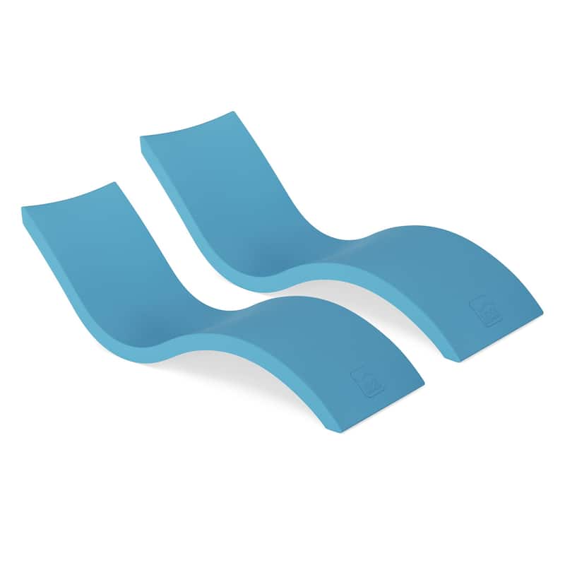 Ledge Lounger - Signature Chaise - Inside Pool & Sun Shelf Lounge Chair - Designed for Shallow Shelves Up to 9" - Light Blue