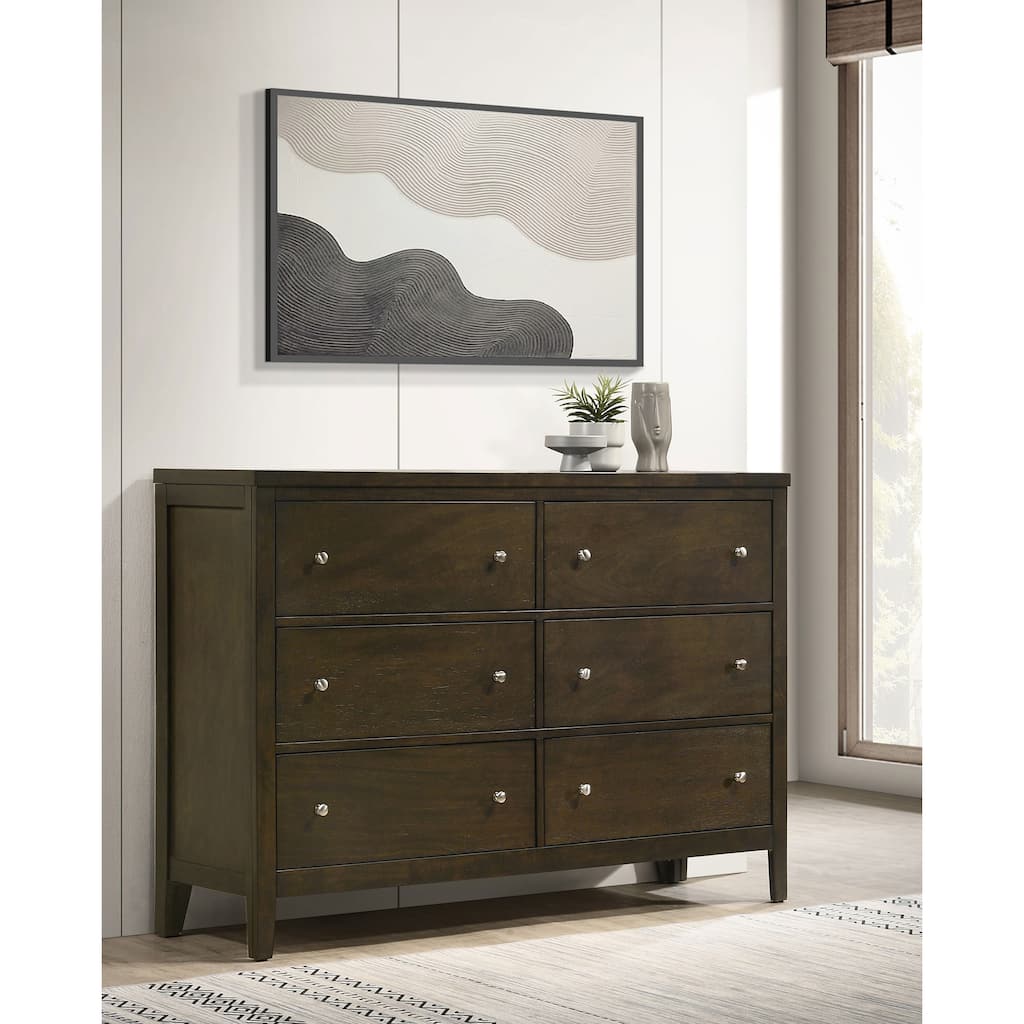 Clement Dark Cocoa 6-drawer Dresser Cabinet