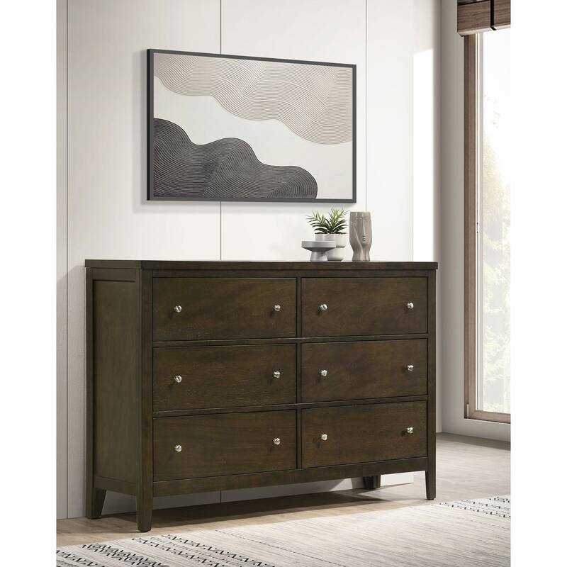 Clement Dark Cocoa 6-drawer Dresser Cabinet