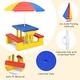 preview thumbnail 2 of 5, Kids Portable Picnic Table Bench Set with Removable Umbrella