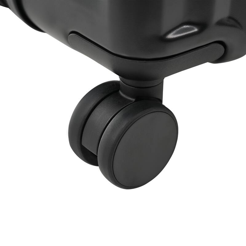 5-Piece Modern Hard-Shell Luggage Expandable Luggage with Spinner Wheels and TSA Lock, for Boarding Travel, Black