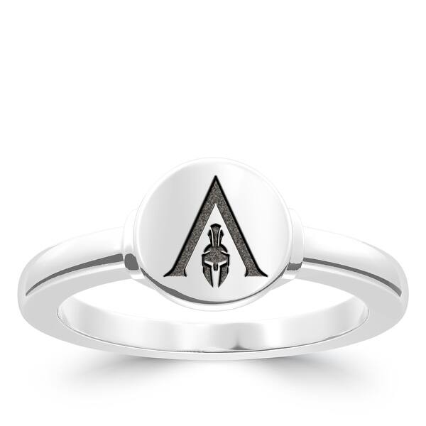 Shop Assassin S Creed Odyssey Engraved Sterling Silver Signet Ring On Sale Overstock 29925296