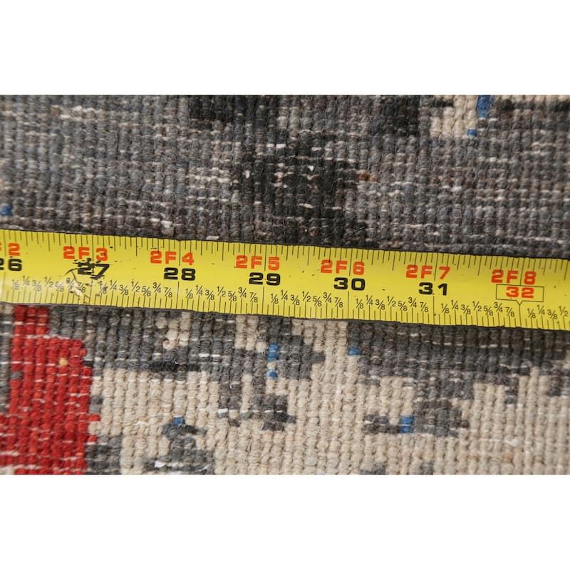 Vegetable Dye Wool/ Silk Modern Abstract Area Rug Hand-knotted Carpet - 6'6" x 9'8"