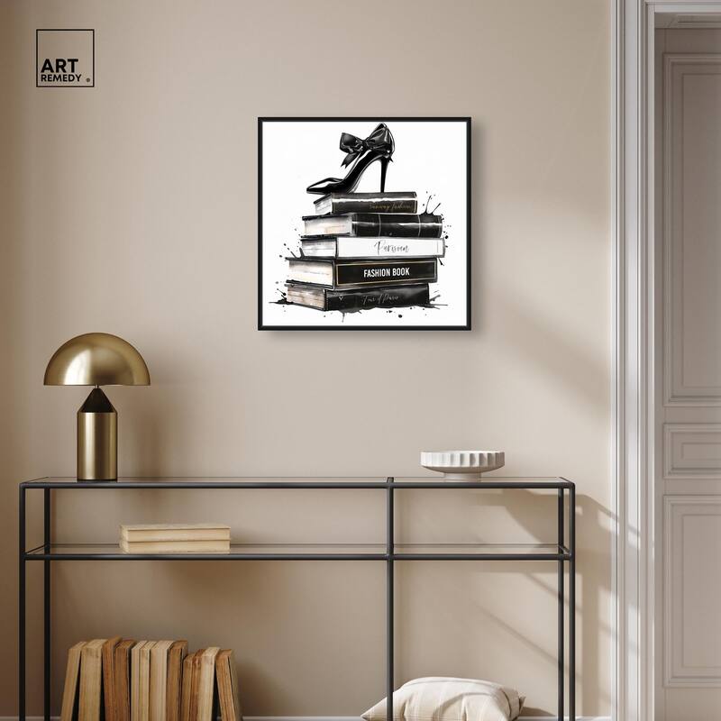 Classic Book Stack Canvas by Art Remedy